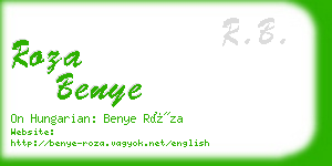 roza benye business card